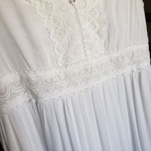 Sleeveless white dress